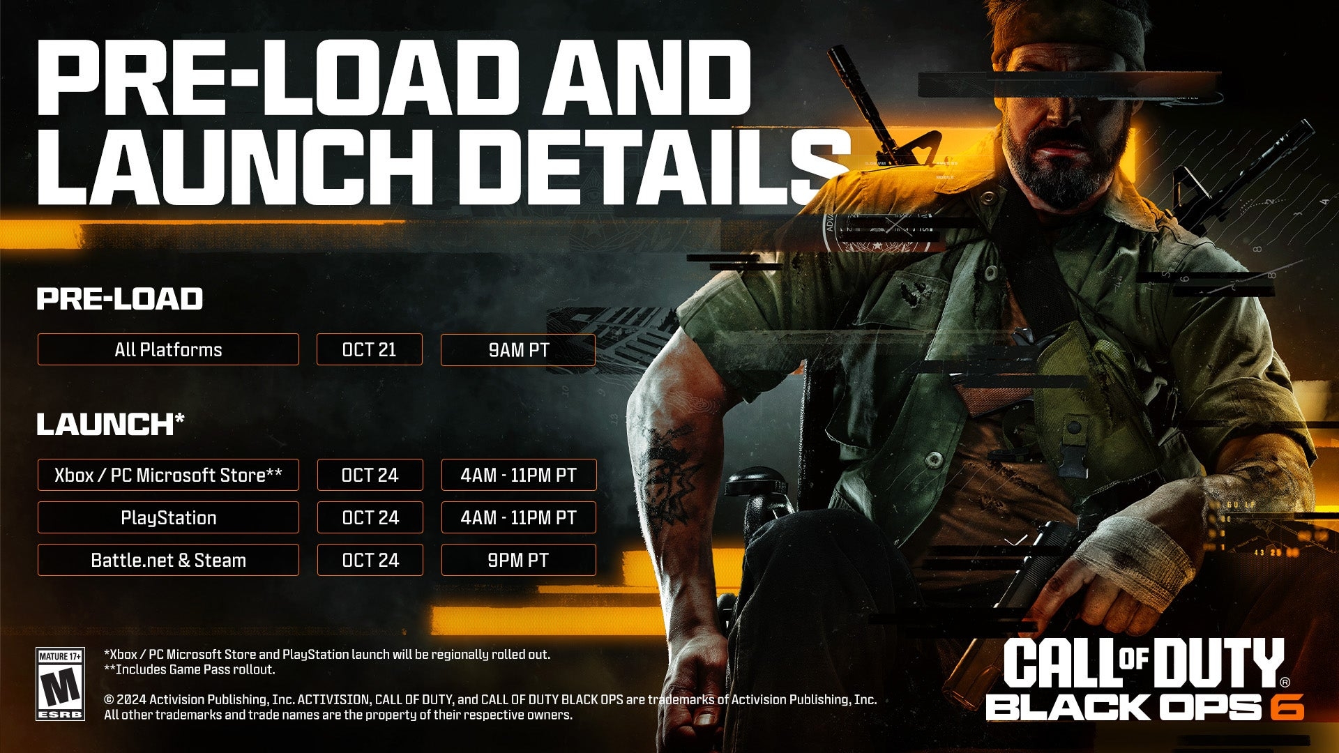 Activision Confirms Call Of Duty Black Ops 6 Preload And Global Launch Times PC System Requirements And 102 GB Storage Requirement IGN