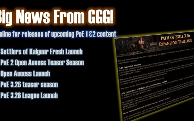 Big News From GGG Release Timing For PoE 1 And PoE2 Content Over The Next Three Months YouTube