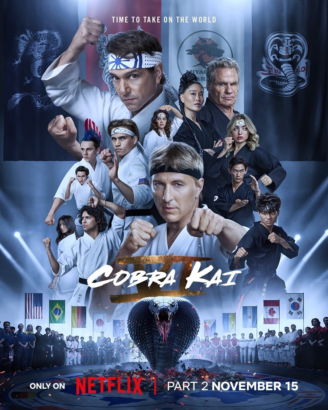 Cobra Kai Season 6 Part 2 Key Art It s Time To Take On The World