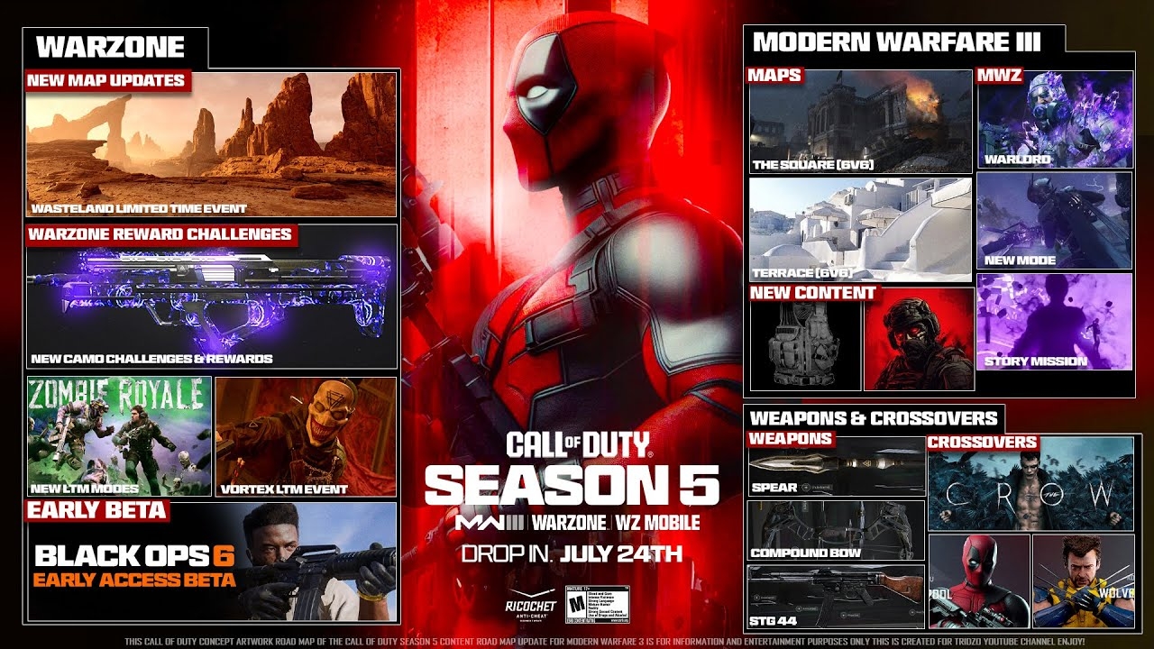 FULL MW3 Season 5 Content Update Road Map Crossovers Operators Events More Modern Warfare 3 YouTube