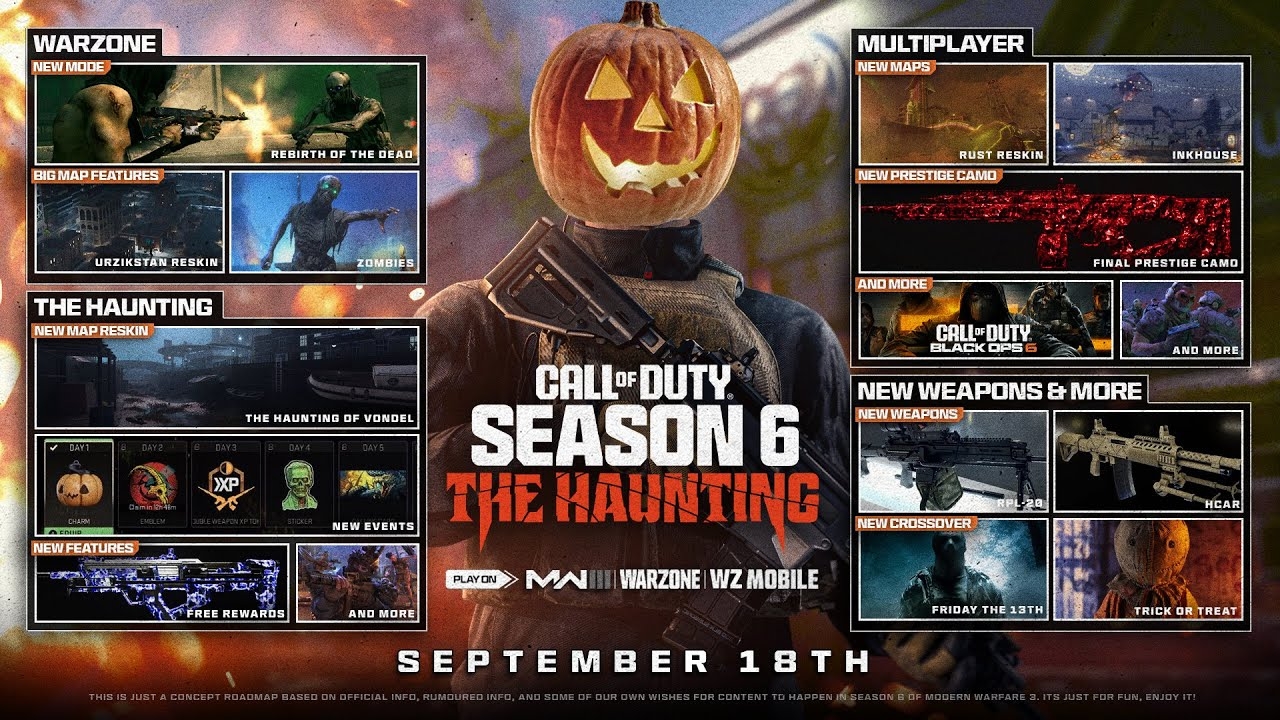 Modern Warfare 3 Season 6 Content Roadmap The Haunting YouTube