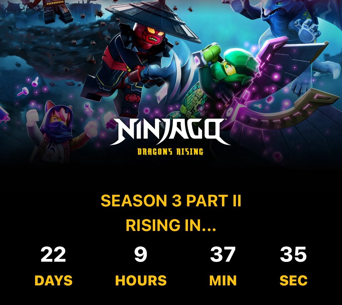 Ninjago News On X Ninjago Dragons Rising Season 3 Part 2 Has OFFICIALLY Been Announced To Release September 4th Watch Countdown Here Https t co LfetMc6Kig Https t co TpDIfbqIkk X