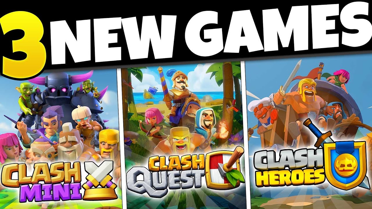THREE NEW SUPERCELL GAMES First Look Clash Heroes Clash Mini Clash Quest YouTube