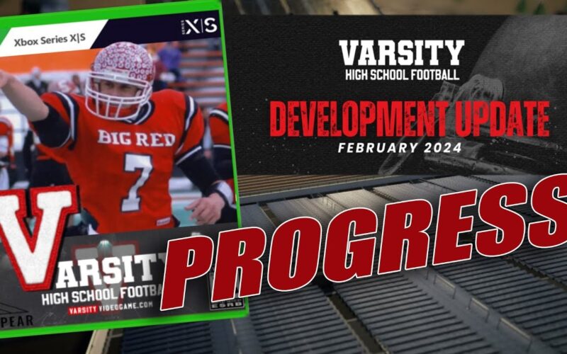 Varsity High School Football Video Game February Dev UPDATE YouTube