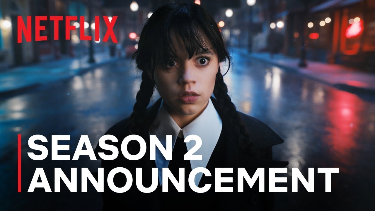 Wednesday Addams Season 2 Announcement Netflix YouTube
